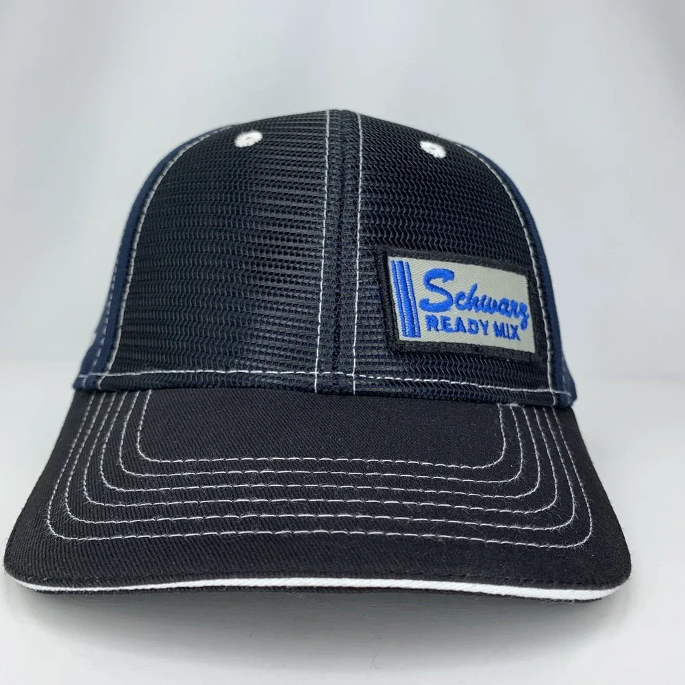 Schwarz Ready Mix Hat Black Blue Est 1948 Concrete Adjustable OSFM Baseball Cap